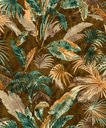 Ver imagem 1 de Papel de Parede Seven Folhagem Dourado e Verde