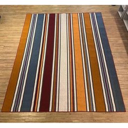 Tapete Sala Sem Pelo Listrado Colorido 250x300 cm Listras - 4 Tapete Sala Sem Pelo Listrado Colorido 250x300 cm Listras - 4