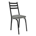 Ver imagem 3 de Conjunto Com 4 Cadeiras Preto Fosco Assento Platina