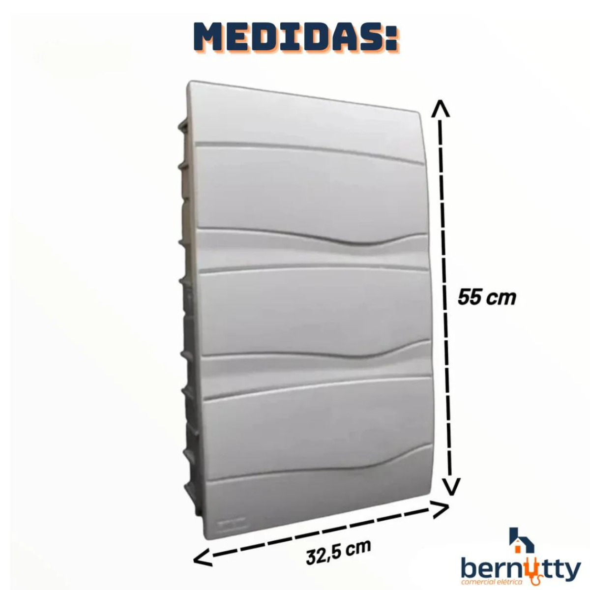 Quadro Distribuição Brum 36 Disjuntores Embutir Slim Branco - 3