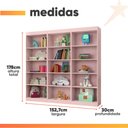Ver imagem 3 de Kit 3 Estantes Livreiro Office Multiuso 12 Prateleiras Rose J&a