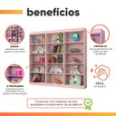 Ver imagem 4 de Kit 3 Estantes Livreiro Office Multiuso 12 Prateleiras Rose J&a