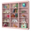 Ver imagem 1 de Kit 3 Estantes Livreiro Office Multiuso 12 Prateleiras Rose J&a