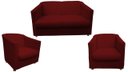 Ver imagem 1 de Kit Namoradeira + 2 Poltronas Decorativa Biane Suede Marsala Pés Cromado Ms Decor