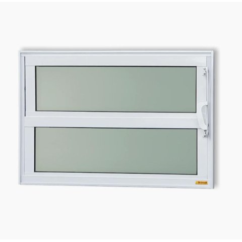 Vitrô Alumínio Branco Basculante 2V Maxx - 50x50