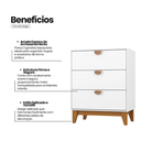 Ver imagem 7 de Quarto de Bebê Completo Magia com Roupeiro Berço e Cômoda - Branco/Nature