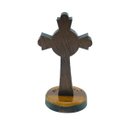 Ver imagem 3 de Crucifixo Cruz Bizantina Medalha São Bento de Mesa 7 Cm
