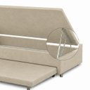 Ver imagem 7 de Base Cama Box Solteiro Baú e Cama Auxiliar 0,88 Helena Vilajo: Suede Bege