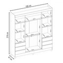 Ver imagem 5 de Guarda-roupa Casal Roma 4 Portas 6 Gavetas Cinamomo/off White - Demobile