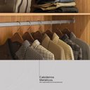 Ver imagem 7 de Guarda-roupa Casal Roma 4 Portas 6 Gavetas Cinamomo/off White - Demobile