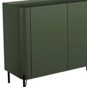 Ver imagem 5 de Aparador Buffet para Sala de Jantar 4 Portas Pés Industrial Preto Naim I03 Musgo - Lyam Decor