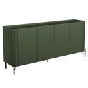 Ver imagem 1 de Aparador Buffet para Sala de Jantar 4 Portas Pés Industrial Preto Naim I03 Musgo - Lyam Decor