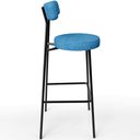 Ver imagem 6 de Banqueta Alta Bar Cozinha Sala de Jantar Estrutura em Aço Milão L02 Linho Azul - Lyam Decor