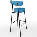 Ver imagem 7 de Banqueta Alta Bar Cozinha Sala de Jantar Estrutura em Aço Milão L02 Linho Azul - Lyam Decor