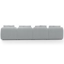 Ver imagem 7 de Sofá 5 Lugares com Chaise Direito Sala Living 388cm Arlo F04 Bouclê Cinza Tc-10049 - Lyam Decor