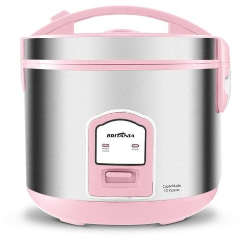 Panela de Arroz Elétrica Rosa Britânia 10 Xícaras Bpae10c 220v
