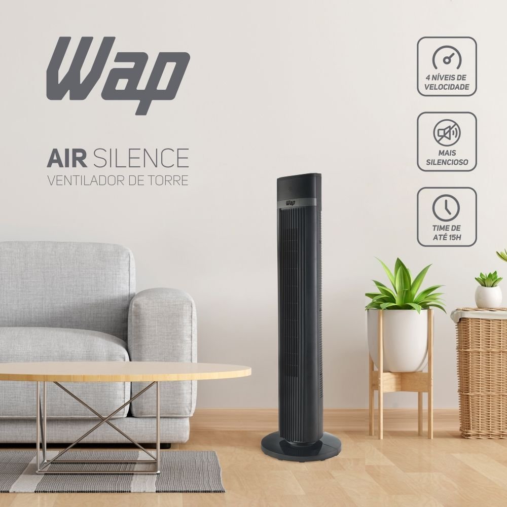 Ventilador Torre Wap Air Silence Controle Remoto 4 Velocidades 70w 127v - 7