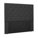Ver imagem 1 de Cabeceira Dora Solteiro 90cm Estofada Fixação no Box Mdf-mdp Revestida em Corino Preto Loja Sheep