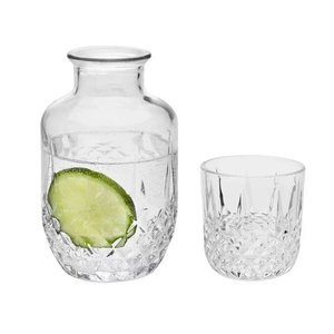 Moringa Vidro Diamante 500ml e Copo 145ml - Lyor