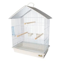 Gaiola Calopsita Teto Plástico Branca Pet Piu Jel Plast - 1