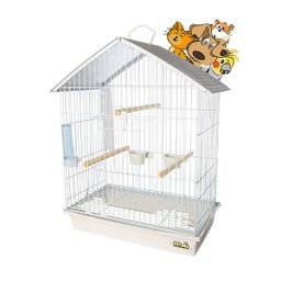 Gaiola Calopsita Teto Plástico Branca Pet Piu Jel Plast - 2