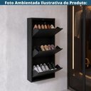 Ver imagem 7 de Sapateira Plus 3 Portas 3 Prateleiras 50cm Aço Preto Abertura Simultânea Suspensa
