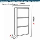 Ver imagem 5 de Sapateira Plus 3 Portas 3 Prateleiras 50cm Aço Preto Abertura Simultânea Suspensa