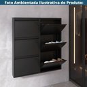 Ver imagem 3 de Sapateira Plus 3 Portas 3 Prateleiras 50cm Aço Preto Abertura Simultânea Suspensa