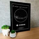 Ver imagem 1 de Quadro com Música Mapa Das Estrelas Spotify em Moldura Caixa Tacolado Papel de Parede