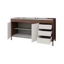 Ver imagem 3 de Gabinete Cozinha 3 Portas e 3 Gavetas Armário 174cm Multiuso: Castanho/Legno