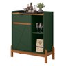 Aparador Bar Bari 1 Porta e 1 Gaveta Verde Oliva/cedro - Casa D - 1
