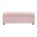 Ver imagem 2 de Recamier Bau Paris 1,20m Suede Rosa Bebe - Clique Decor Clique decorações