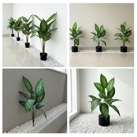 6 Plantas Artificiais Luxo Decoração Suíte Restaurante Clínica Comércio Beleza Duradoura Permanente