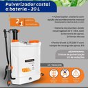 Ver imagem 2 de Pulverizador Costal À Bateria e Manual Tramontina 78622206 20 Litros com 5 Bicos e Carregador Bivolt