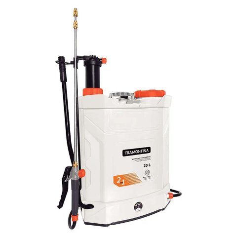 Pulverizador Costal À Bateria e Manual Tramontina 78622206 20 Litros com 5 Bicos e Carregador Bivolt