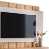Painel Home Suspenso Tv 70" Firenze Ripado Portas Basculantes:carvalho Teca/off White Ártico - 5