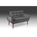 Ver imagem 2 de Namoradeira Decorativa Opala Suede Cinza Escuro- Rv Decora