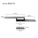 Ver imagem 3 de Rack TV Nicho Suspenso para Quarto Sala Preto 110cm