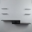 Ver imagem 2 de Rack TV Nicho Suspenso para Quarto Sala Preto 110cm