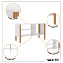Ver mais imagens de Rack para Tv até 40 Polegadas 3 Prateleiras Fit 90cm - Vianossa - Branco e Cedro
