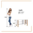 Ver imagem 7 de Rack para Tv até 40 Polegadas 3 Prateleiras Fit 90cm - Vianossa - Branco e Cedro