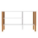 Ver imagem 5 de Rack para Tv até 40 Polegadas 3 Prateleiras Fit 90cm - Vianossa - Branco e Cedro