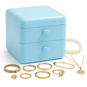 Mini Gaveta de Armazenamento Organizadora - Azul