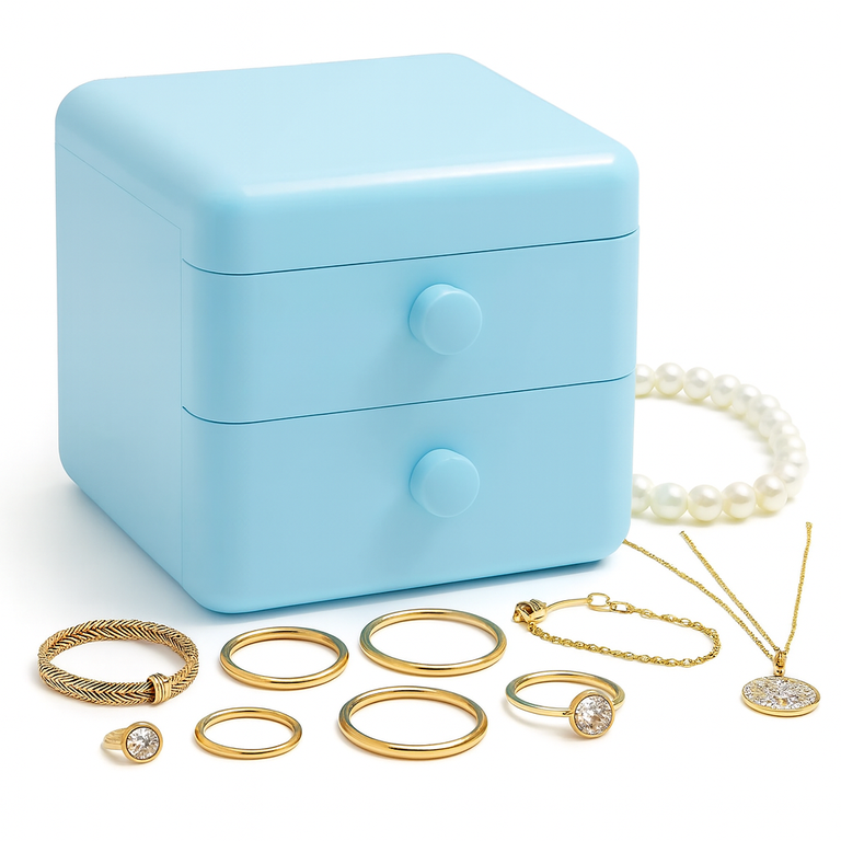 Mini Gaveta de Armazenamento Organizadora - Azul Mini Gaveta de Armazenamento Organizadora - Azul