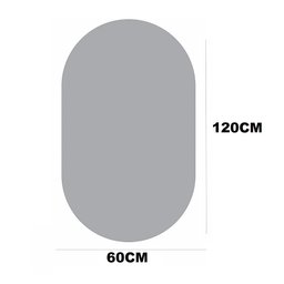 Espelho Oval Grande 120 X 60 Moderno Lapidado com Suporte - 4
