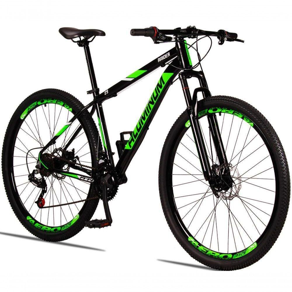 Bicicleta 29 Aluminum Raider 21 Marchas Preto+Verde - 6