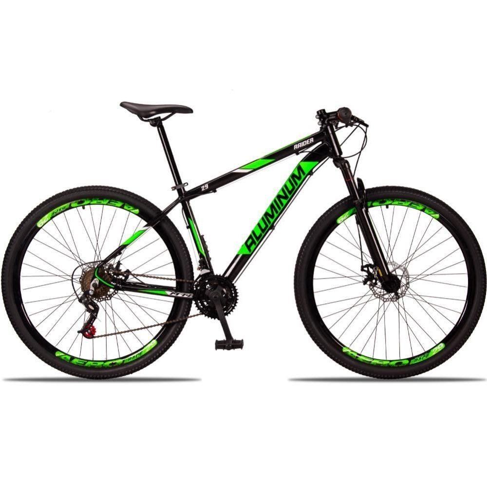 Bicicleta 29 Aluminum Raider 21 Marchas Preto+Verde - 1