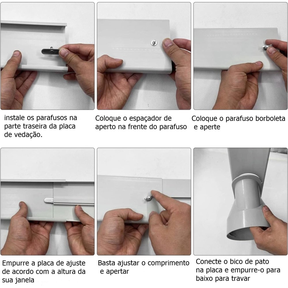 Kit Completo Exaustão Ar Condicionado Portátil Ajustável Delonghi Pinguino Pac An140rf - 4