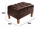 Ver imagem 3 de Poltrona Imperador Chesterfield com Puff Decoração Sala Quarto Recepção - Couríssimo Café