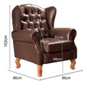 Ver imagem 2 de Poltrona Imperador Chesterfield com Puff Decoração Sala Quarto Recepção - Couríssimo Café